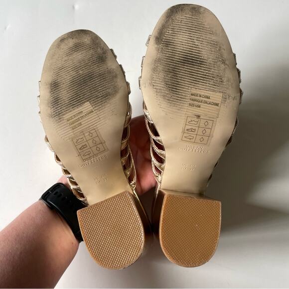 Urban Outfitters Gold Anna Strappy Mule Heel - Picture 6 of 6